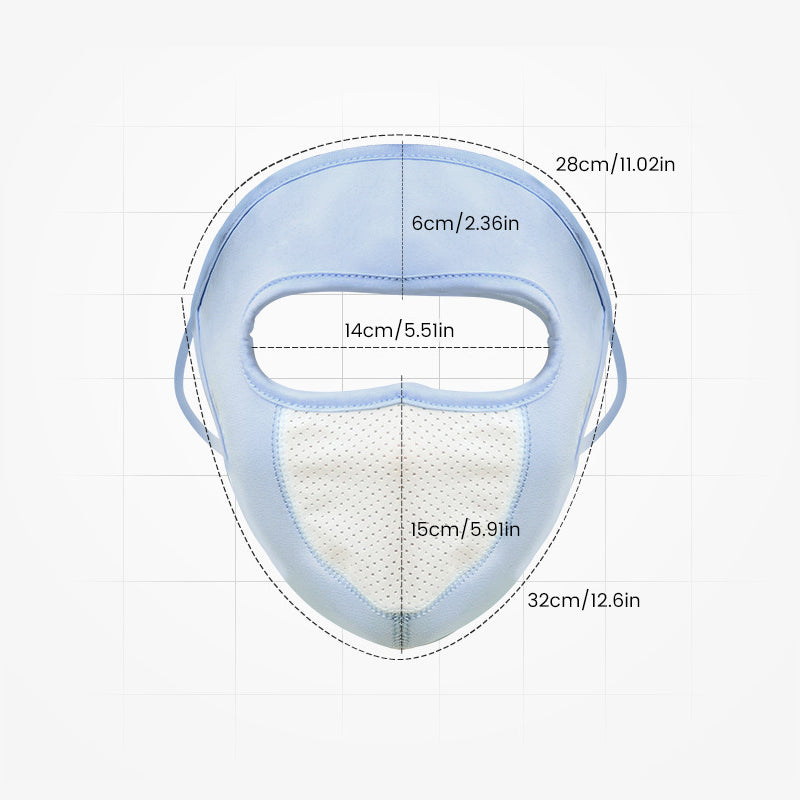 Atmungsaktive Sonnenschutzmaske aus Eisseide