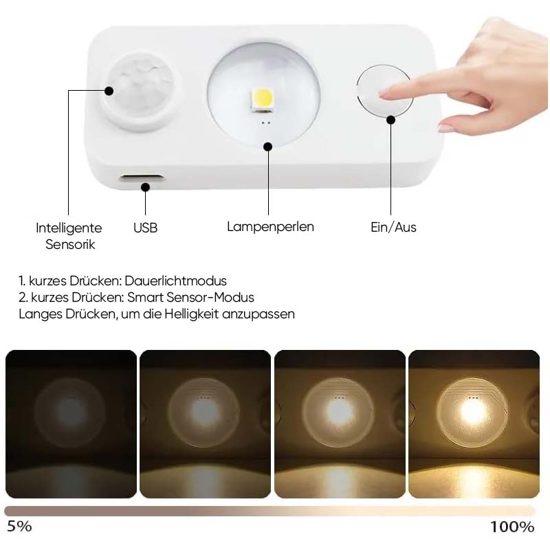 LED-Strahler mit Bewegungsmelder - 4 Stk