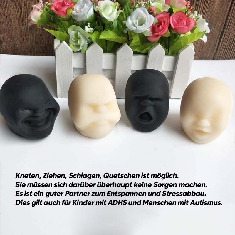 Lustige Emotionsbälle mit menschlichem Gesicht