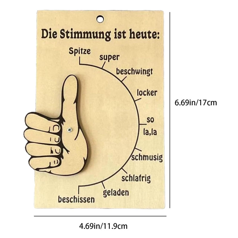 Stimmungsbarometer-Ornament aus Holz