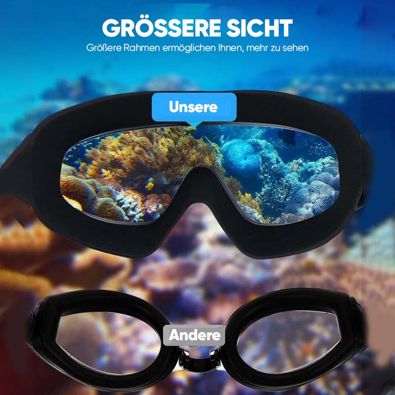 Weitwinkel-Schwimmbrille mit Antibeschlag-Effekt