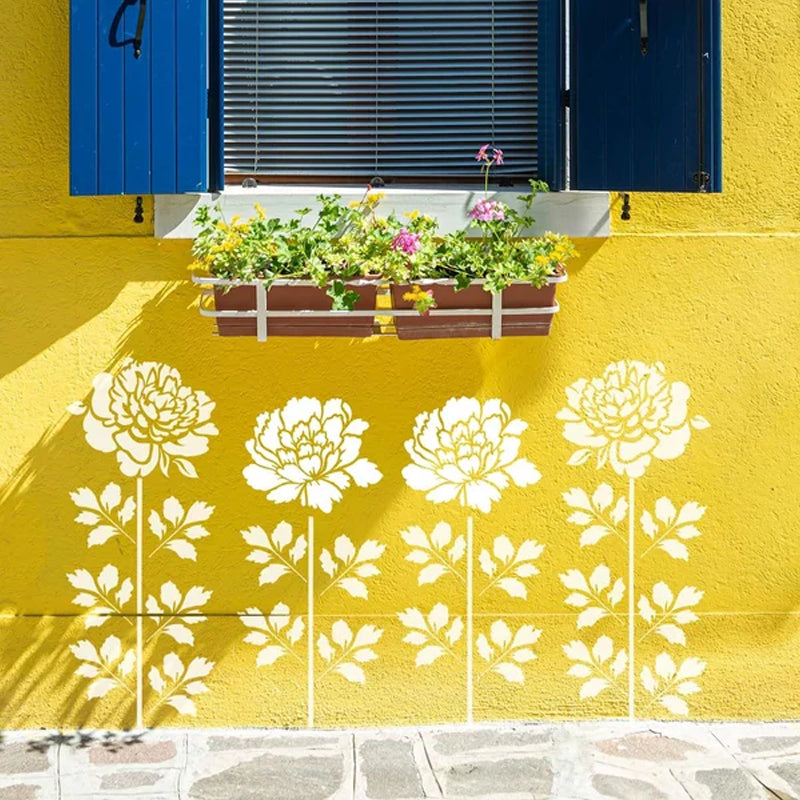 🔥DIY-Dekoration🌻 - Gartenzaun große Blumen-Zeichenschablonen