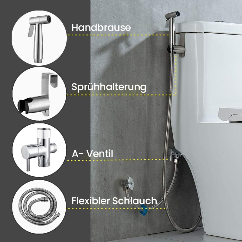 Toiletten-Sprühpistolen-Set aus Edelstahl 304