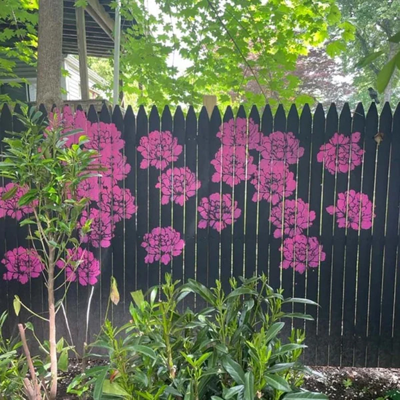 🔥DIY-Dekoration🌻 - Gartenzaun große Blumen-Zeichenschablonen