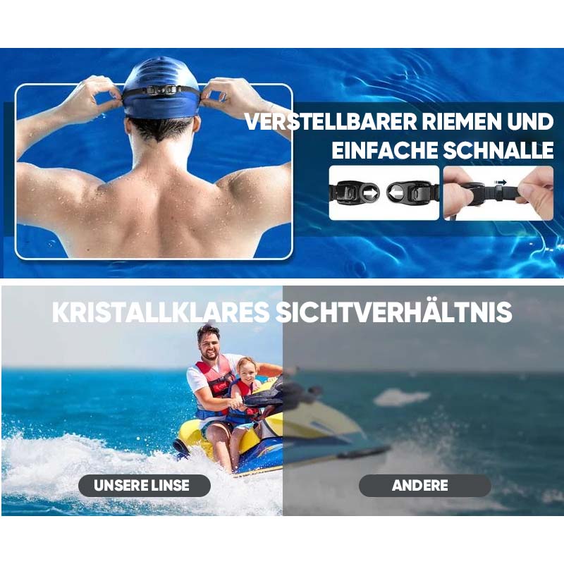 Weitwinkel-Schwimmbrille mit Antibeschlag-Effekt