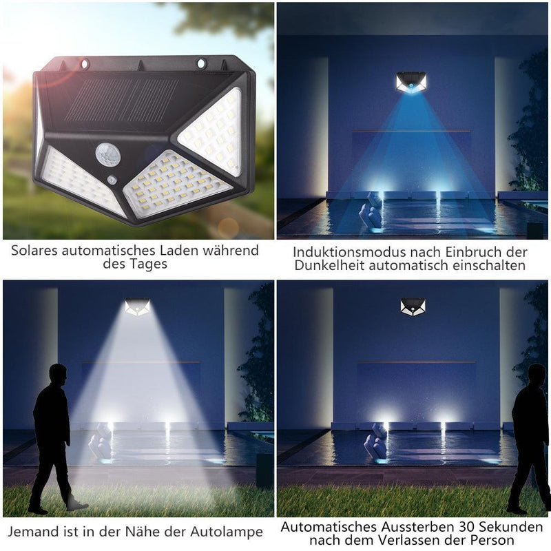 Wasserdichte Solarlampe 100 LED im Freien