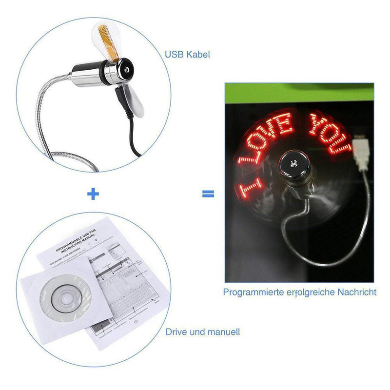 LED Ventilator, Flexibel USB Lüfter - hallohaus