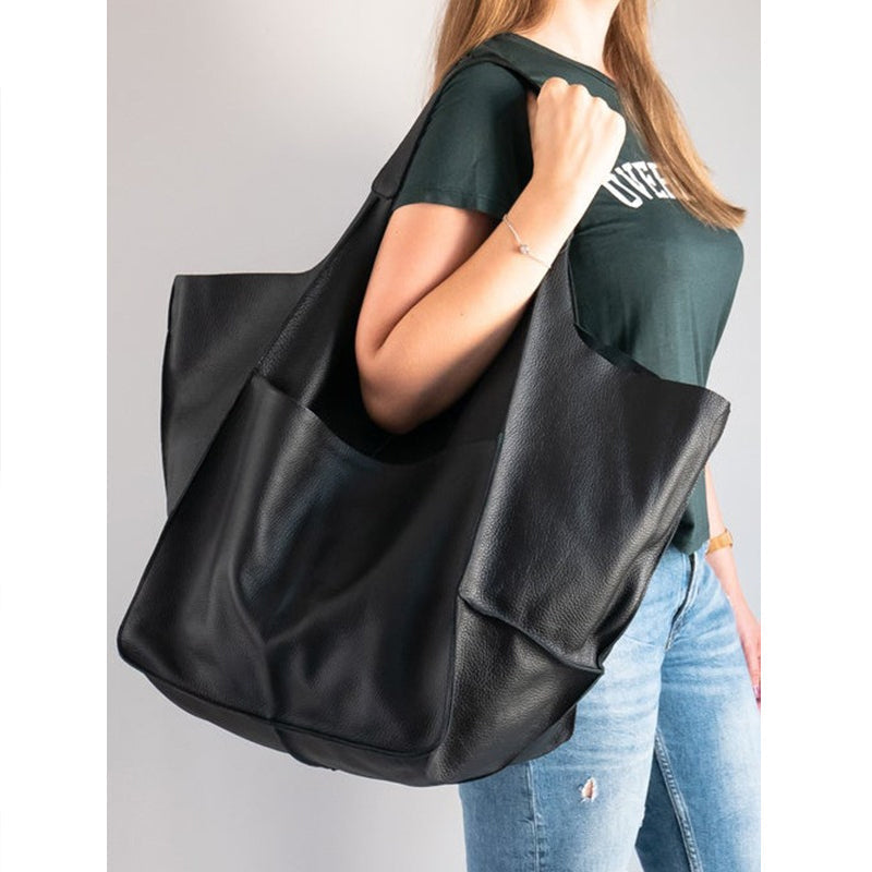 Frauen übergroße Leder Handtaschen